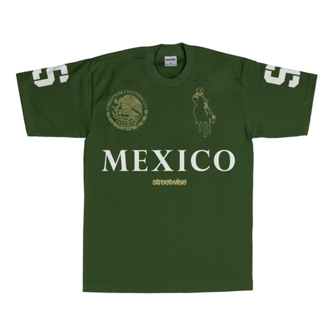 "NARCO POLO" MEN'S OLIVE GREEN TEE