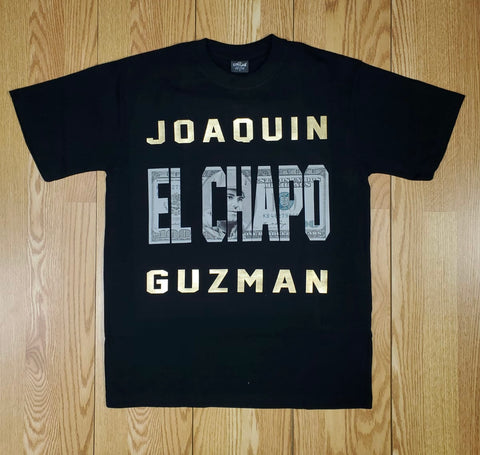 "JOAQUIN EL CHAPO GUZMAN" GOLD MEN'S TEE